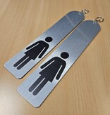 Combipaneel XXL-sleutelhanger met damespictogram - per stuk