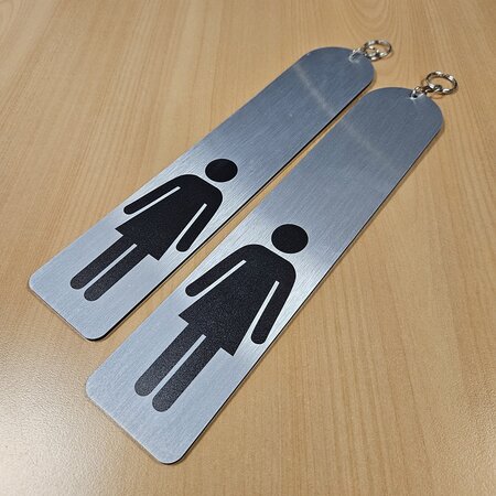 Combipaneel XXL-sleutelhanger met damespictogram - per stuk