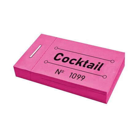 CombiCraft Consumptiebon cocktail in fuchsia 50x30mm - per 50 bonnen
