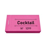 Consumptiebon cocktail in fuchsia 50x30mm - per 50 bonnen