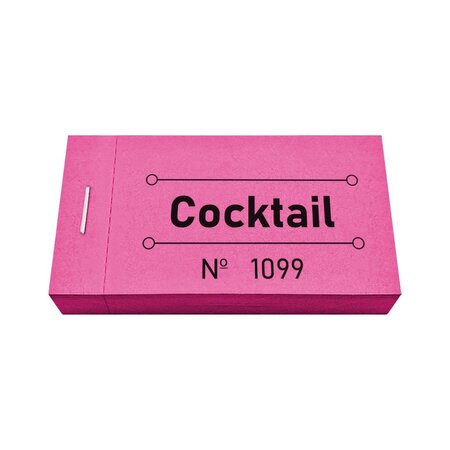 CombiCraft Consumptiebon cocktail in fuchsia 50x30mm - per 50 bonnen