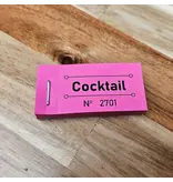 CombiCraft Consumptiebon cocktail in fuchsia 50x30mm - per 50 bonnen