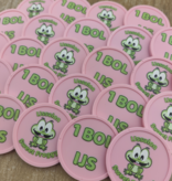 Plastic munten Ø29mm met jouw eigen ontwerp