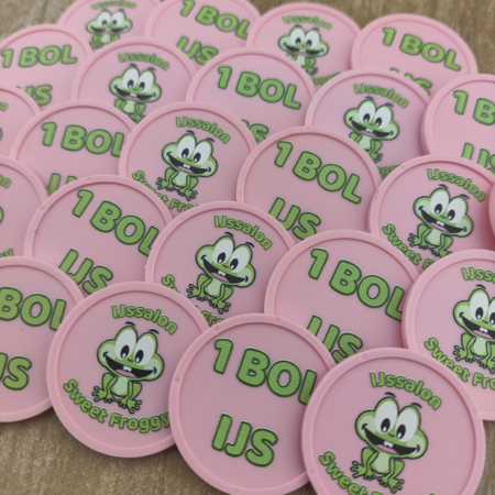 Plastic munten Ø29mm met jouw eigen ontwerp