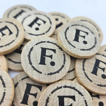 CombiCraft Houten munten Ø29mm met jouw eigen ontwerp - per 100 stuks