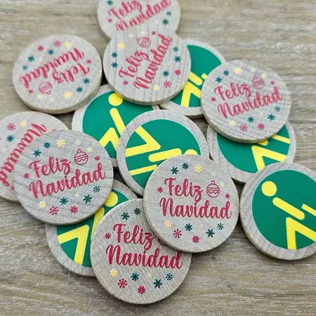 CombiCraft Houten munten Ø29mm met jouw eigen ontwerp - per 100 stuks