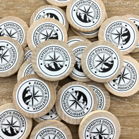 CombiCraft Houten munten Ø29mm met jouw eigen ontwerp - per 100 stuks