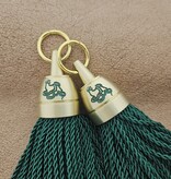 Philadelphia hotelsleutelhanger Messing 140mm met kwast