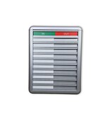 Aluminium aanwezigheidsbord met In-Out voor 10 personen - per stuk