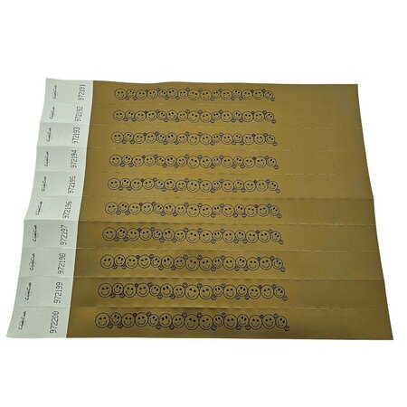 Smiley Tyrex polsbandjes - per 100 stuks