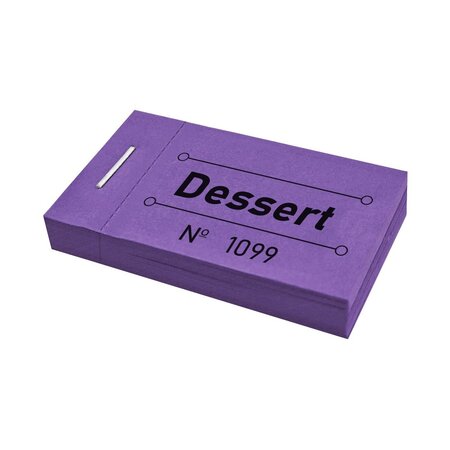 CombiCraft Consumptiebon dessert in paars 50x30mm - per 50 bonnen