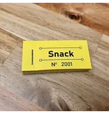 Consumptiebon snack in geel 50x30mm - per 50 bonnen