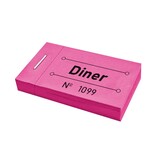 Consumptiebon diner in fuchsia 50x30mm - per 50 bonnen