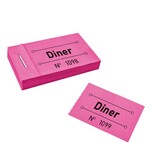 Consumptiebon diner in fuchsia 50x30mm - per 50 bonnen