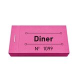 Consumptiebon diner in fuchsia 50x30mm - per 50 bonnen