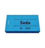 Consumptiebon soda in blauw 50x30mm - per 50 bonnen