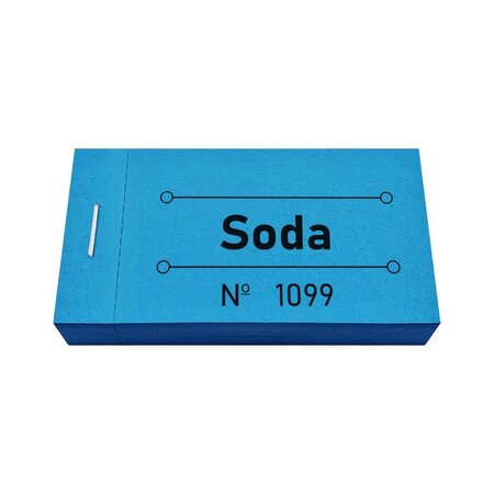 Consumptiebon soda in blauw 50x30mm - per 50 bonnen