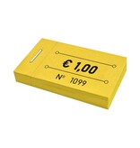 Consumptiebonnen in boekjes € 1,00 geel 50x30mm - per 50 bonnen
