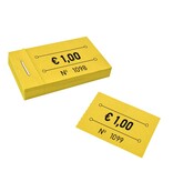 Consumptiebonnen in boekjes € 1,00 geel 50x30mm - per 50 bonnen