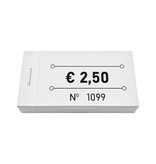 Consumptiebonnen in boekjes € 2,50 wit 50x30mm - per 50 bonnen