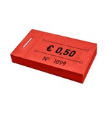 Consumptiebonnen in boekjes € 0,50 rood 50x30mm - per 50 bonnen