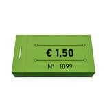 Consumptiebonnen in boekjes € 1,50 groen 50x30mm - per 50 bonnen