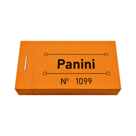 Consumptiebon panini in oranje 50x30mm - per 50 bonnen