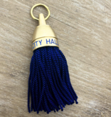 CombiCraft Philadelphia hotelsleutelhanger Messing 140mm met kwast