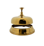 Messing hotelbel of baliebel op sokkel Ø95mm - per stuk