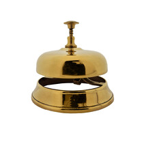 Messing hotelbel op sokkel Ø95mm - per stuk