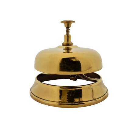 CombiCraft Messing hotelbel op sokkel Ø95mm - per stuk