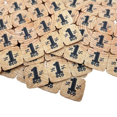 CombiCraft Breekmunten van hout met 25 munten per matje - per 1000 stuks