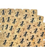 CombiCraft Breekmunten van hout met 25 munten per matje - per 1000 stuks