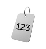 CombiCraft Aluminium sleutellabel 40x60mm met nummer - per stuk