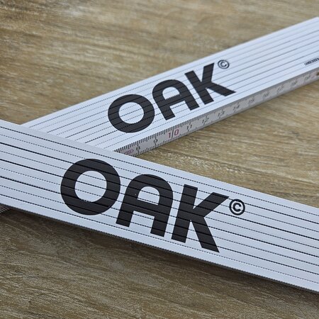 Houten duimstok 2 meter met eigen logo - per stuk