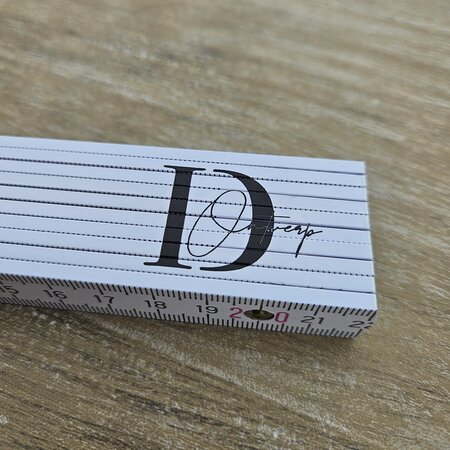 Houten duimstok 2 meter met eigen logo - per stuk