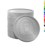 Plastic reliëfmunten met bierglas en tekst beer Ø29mm - per 250 stuks