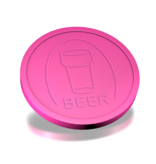 CombiCraft Plastic reliëfmunten met bierglas en tekst beer Ø29mm - per 250 stuks
