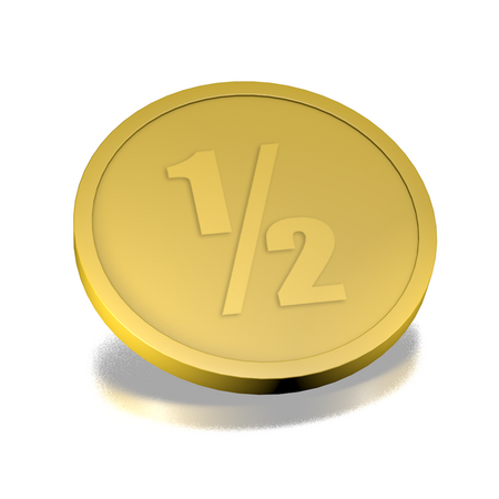 CombiCraft Plastic reliëfmunten met 1/2  Ø29mm - per 250 stuks