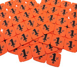 Breekmunten van gerecycled plastic met 25 munten per matje - per 1000 stuks