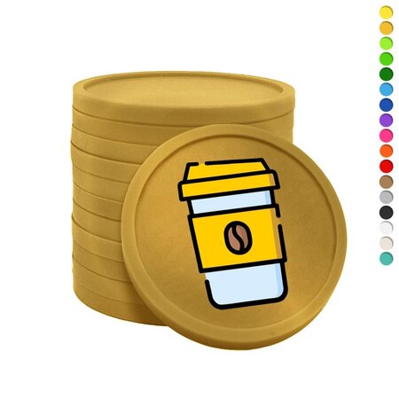 CombiCraft Gekleurde koffie to go consumptiemunten Ø29mm - per 100 stuks