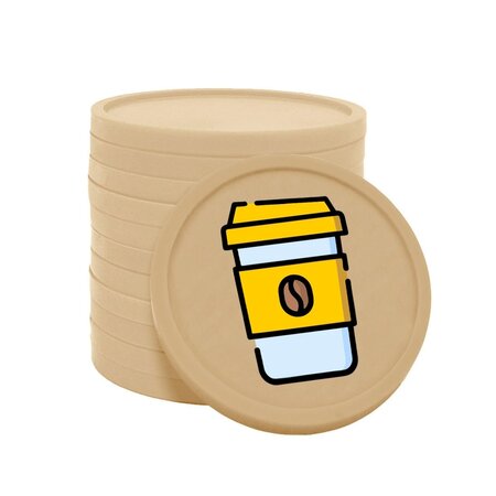 CombiCraft Gekleurde koffie to go consumptiemunten Ø29mm - per 100 stuks