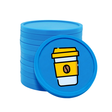 CombiCraft Gekleurde koffie to go consumptiemunten Ø29mm - per 100 stuks