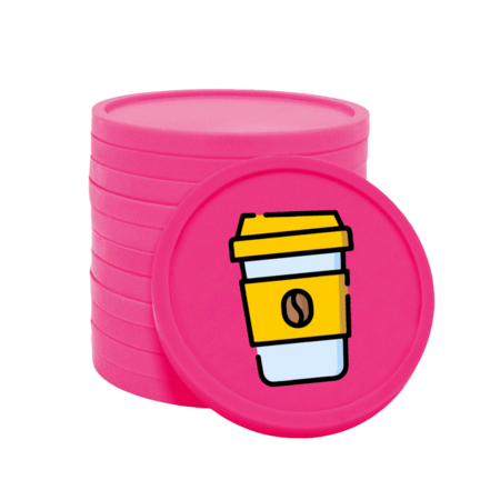 CombiCraft Gekleurde koffie to go consumptiemunten Ø29mm - per 100 stuks