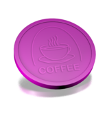 CombiCraft Plastic reliëfmunten met kop koffie en tekst coffee Ø29mm - per 250 stuks