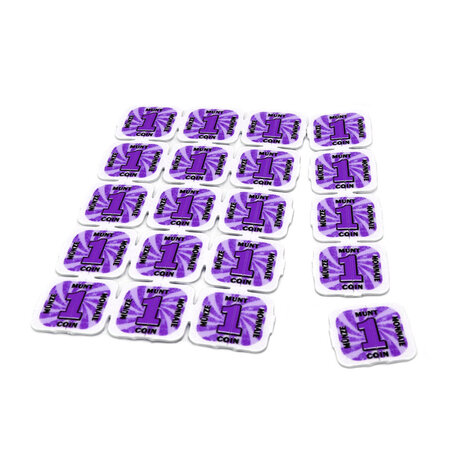 Breekmunten plastic met 40 munten per matje - per 1000 stuks