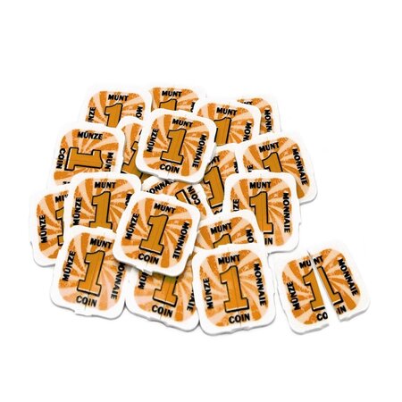 Breekmunten plastic met 40 munten per matje - per 1000 stuks