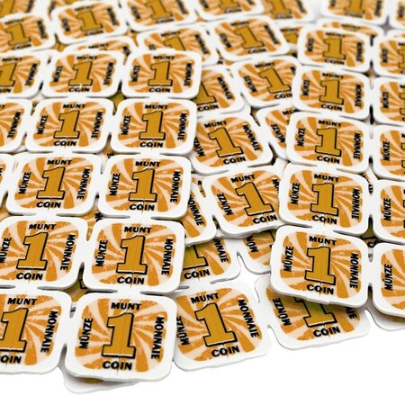 Breekmunten plastic met 40 munten per matje - per 1000 stuks