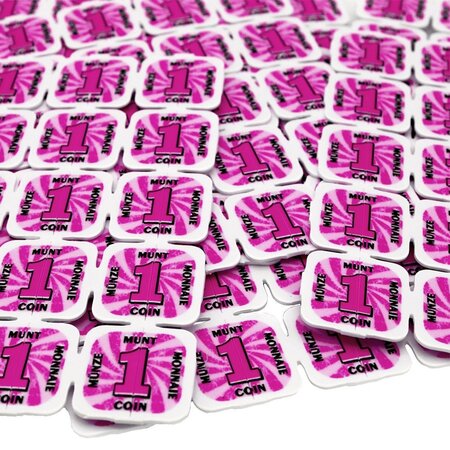 Breekmunten plastic met 40 munten per matje - per 1000 stuks