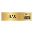 Goud aluminium deurbordje Bar 165x45mm - per 1 stuk